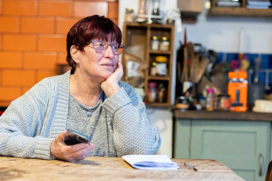 Woman with a mobile phone